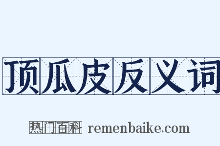 顶瓜皮反义词是什么意思的图片